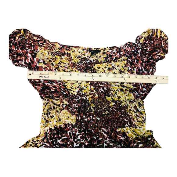 Grace Dresses Womens Animal Print Flared Mini Dress A Line Cap Sleeves Large - Picture 7 of 8